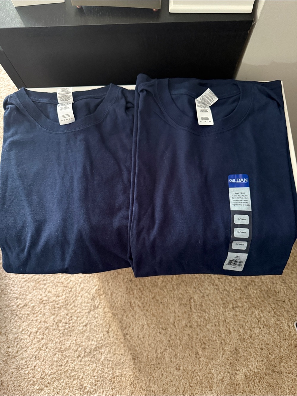Gildan Men’s Short Sleeve Crew Tee - Dark Blue (2 Pack)